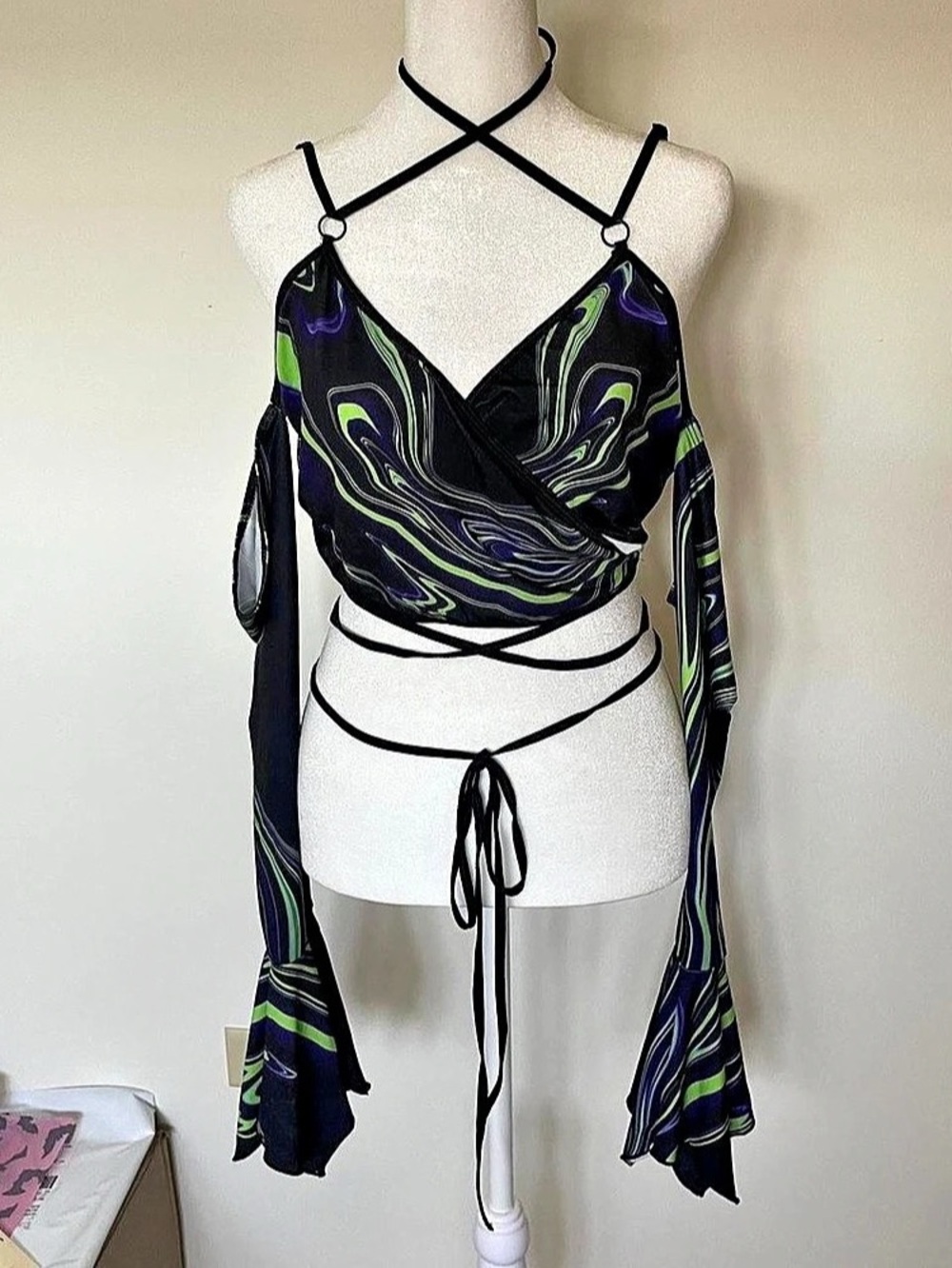 Abstract Print Swim Cover-Up